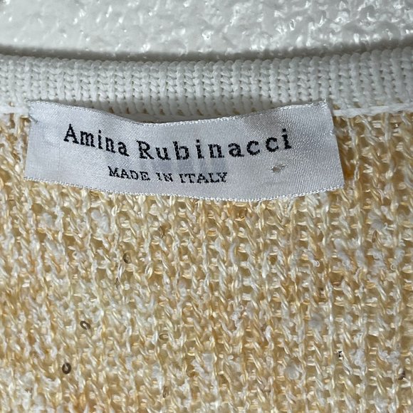 Amina Rubinacci | Boucle Sequin Knit Cardigan - Picture 6 of 8